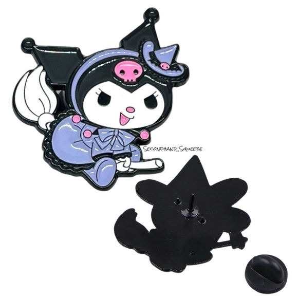 Kuromi Enamel Pin – Sanrio Spooky Kawaii Witch - Picture 2 of 4